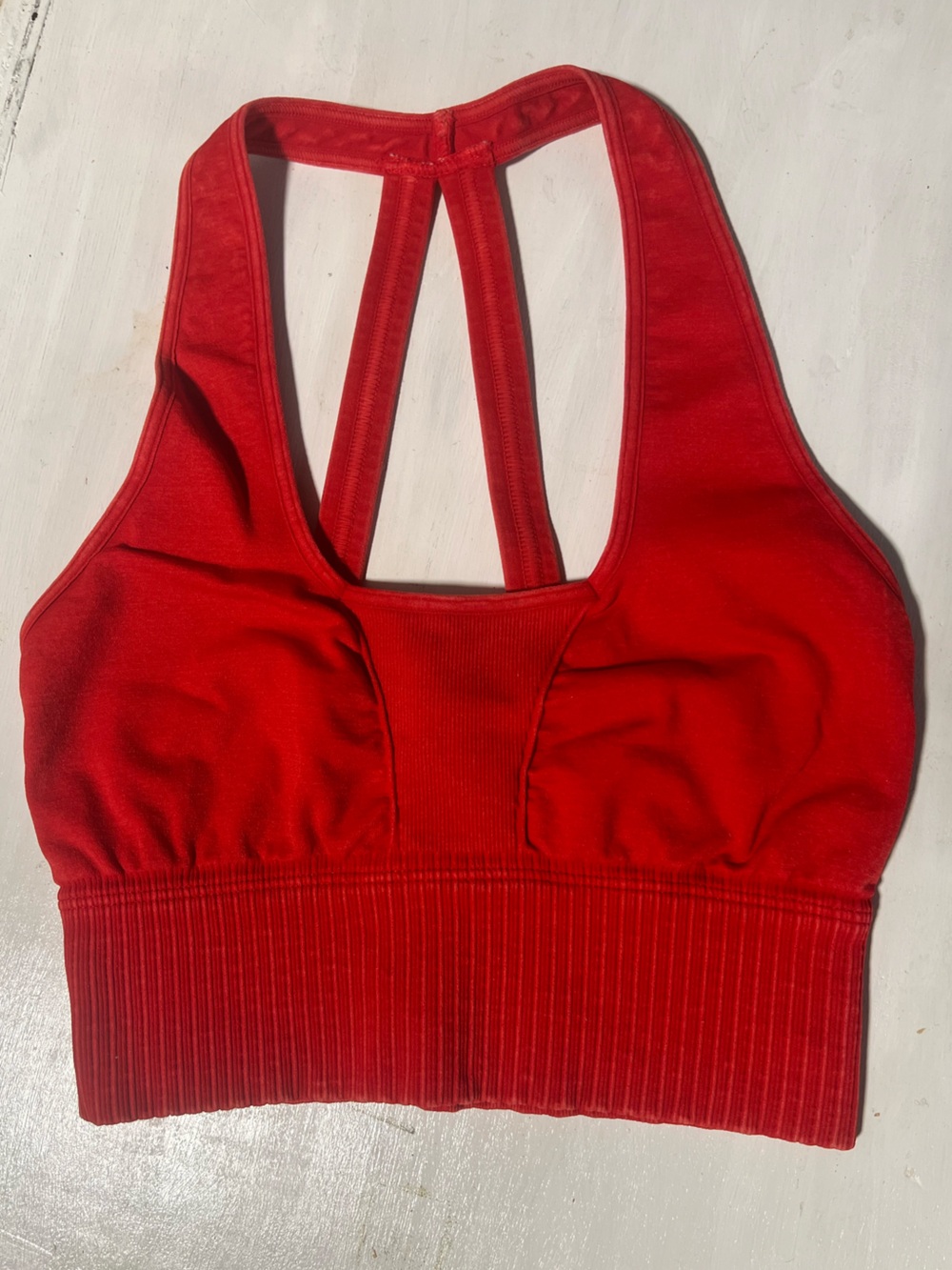 FP Movement by Free People Red Racerback Seamless Sports Bralette